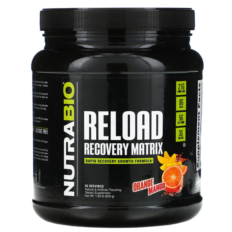 Nutrabio Labs Reload Recovery Matrix Orange Mango 1.83 lb (829 g) 649908525101