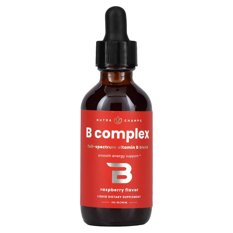 NutraChamps, B Complex, Raspberry, 2 fl oz (60 ml) 621983990258