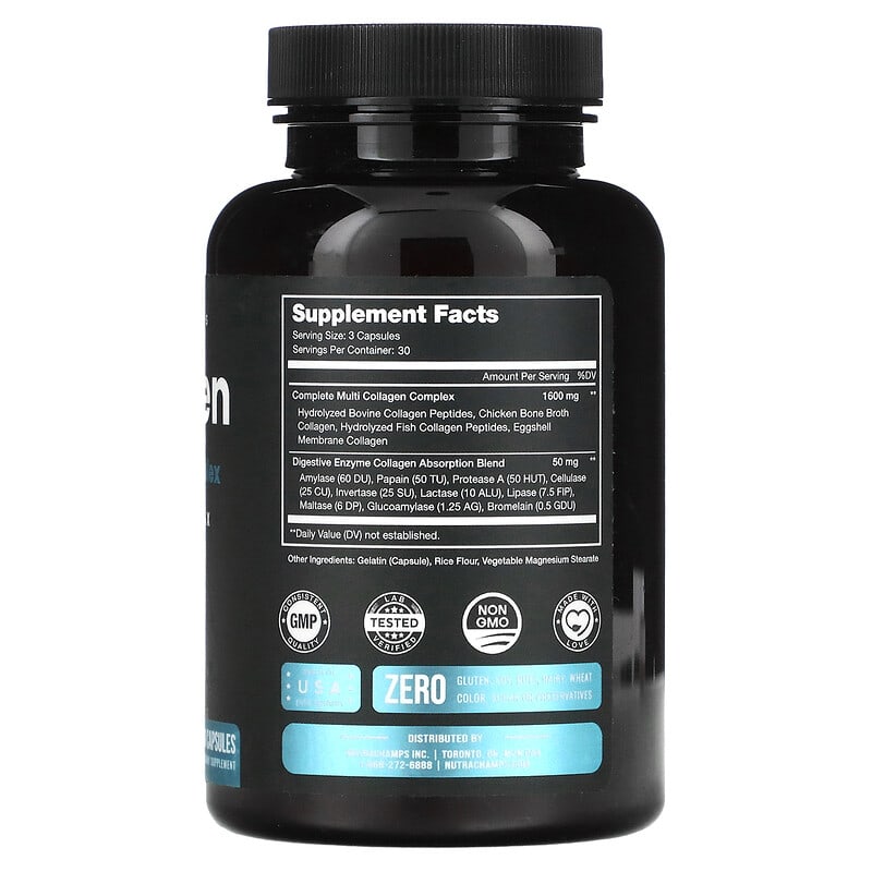 NutraChamps, Collagen , 90 Capsules 621983500440