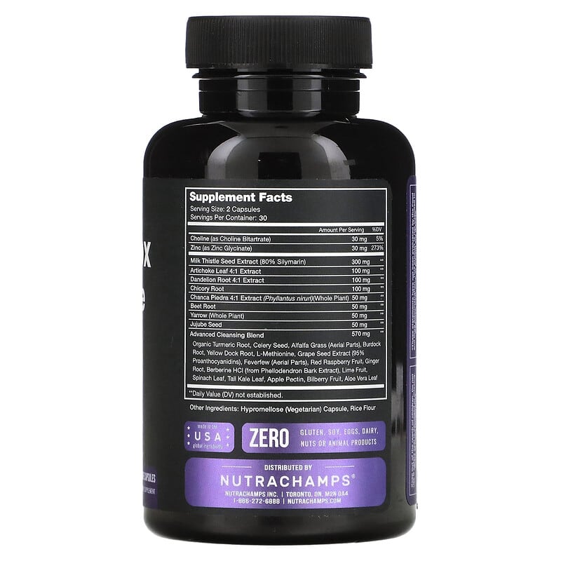 NutraChamps, Liver Detox & Cleanse, 60 Veggie Capsules 621983999114