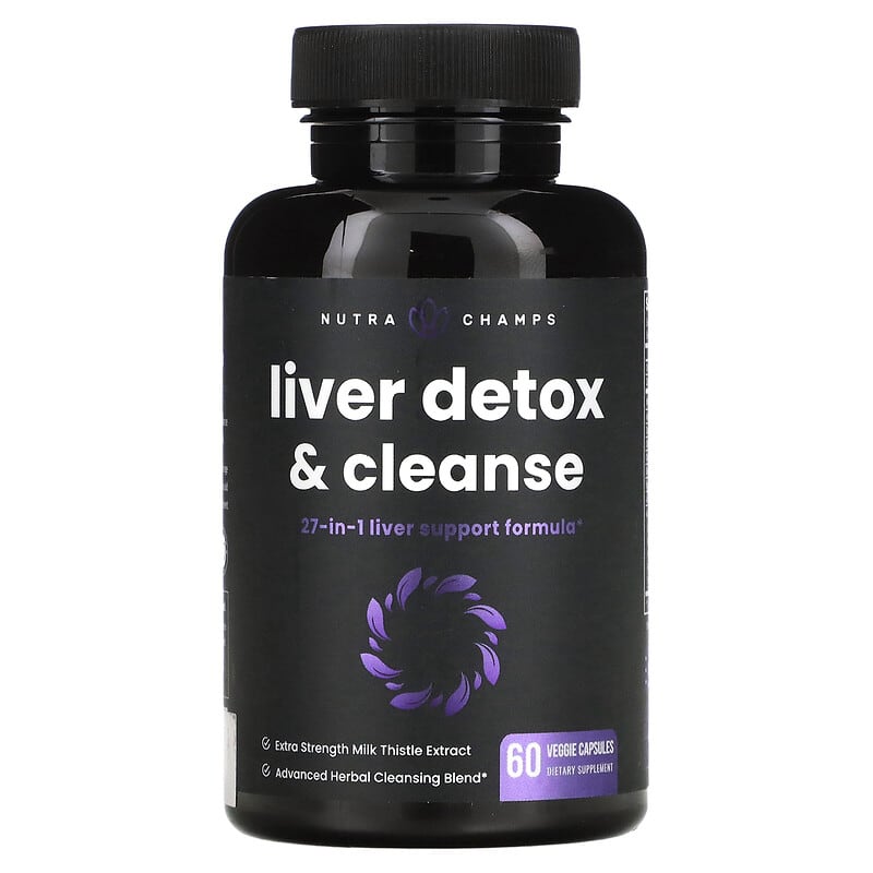 NutraChamps Liver Detox & Cleanse 60 Veggie Capsules 621983999114