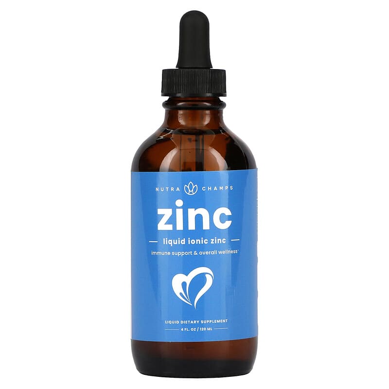 NutraChamps, Zinc, Liquid Ionic, Unflavored, 4 fl oz (120 ml) 621983990340