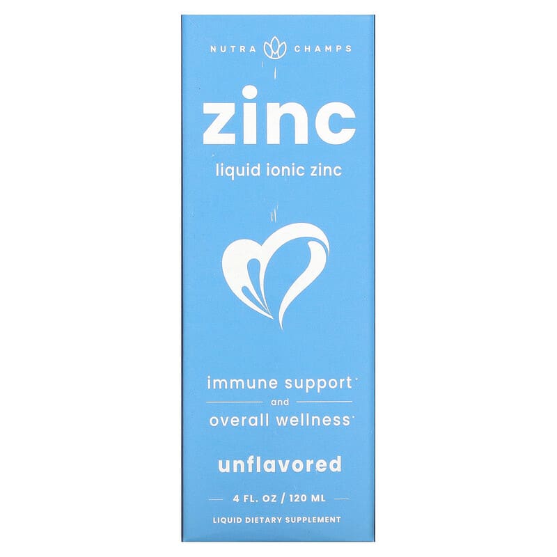 NutraChamps Zinc Liquid Ionic Unflavored 4 fl oz (120 ml) 621983990340
