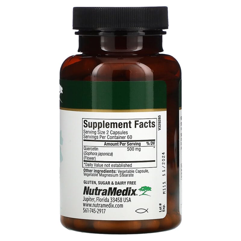 NutraMedix, Quercetin, 120 Vegetable Capsules 728650069351