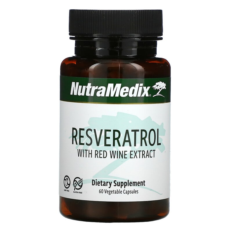 NutraMedix Resveratrol with Red Wine Extract 60 Vegetable Capsules 728650071507