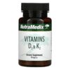NutraMedix Vitamins D3 & K2 90 Capsules 728650093486