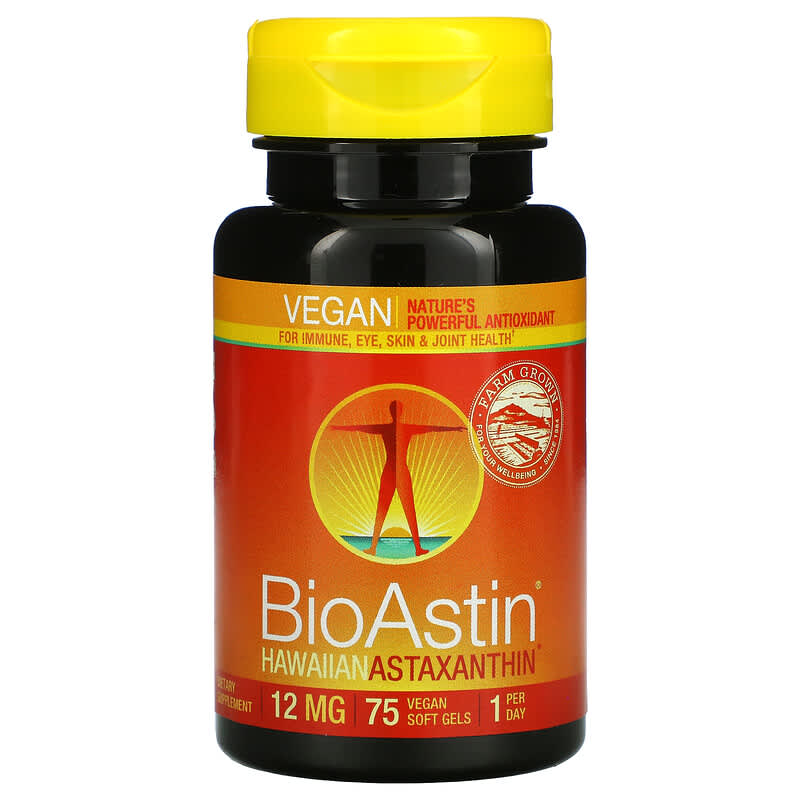 Nutrex Hawaii BioAstin 12 mg 75 Vegan Soft Gels 732894500129