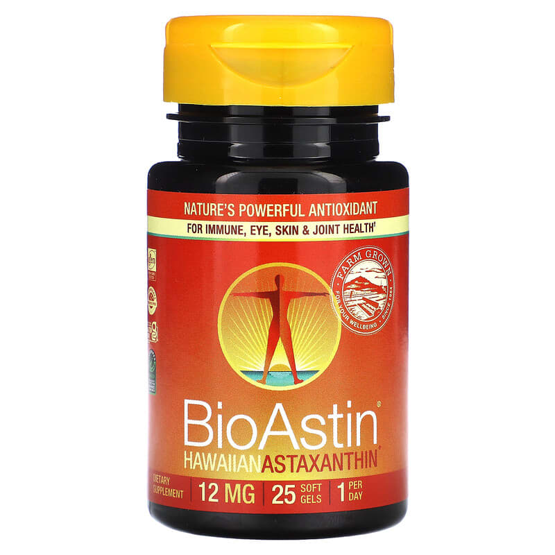 Nutrex Hawaii BioAstin Hawaiian Astaxanthin 12 mg 25 Soft Gels 732894035171