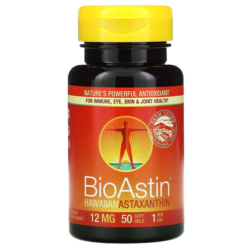 Nutrex Hawaii BioAstin Hawaiian Astaxanthin 12 mg 50 Soft Gels 732894035188