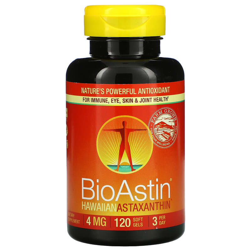 Nutrex Hawaii BioAstin Hawaiian Astaxanthin 4 mg 120 Soft Gels 732894035133
