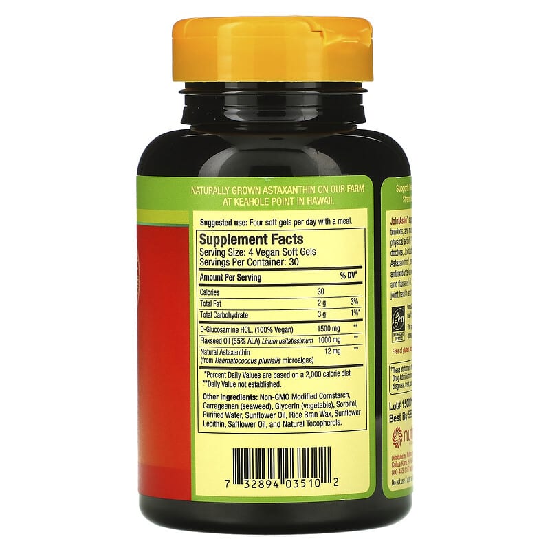 Nutrex Hawaii, JointAstin, BioAstin, Hawaiian Astaxanthin, 120 Vegan Soft Gels 732894035102