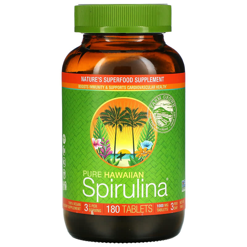 Nutrex Hawaii Pure Hawaiian Spirulina 1,000 mg 180 Tablets 732894010062