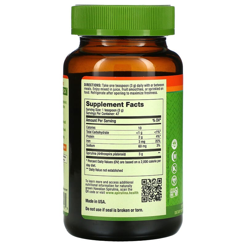Nutrex Hawaii, Pure Hawaiian Spirulina, Powder, 5 oz (142 g) 732894010239