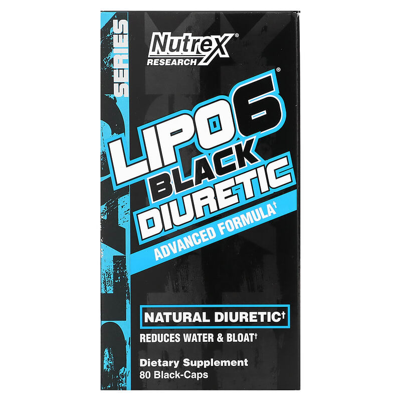 Nutrex Research LIPO-6 Black Diuretic 80 Black-Caps 859400007825