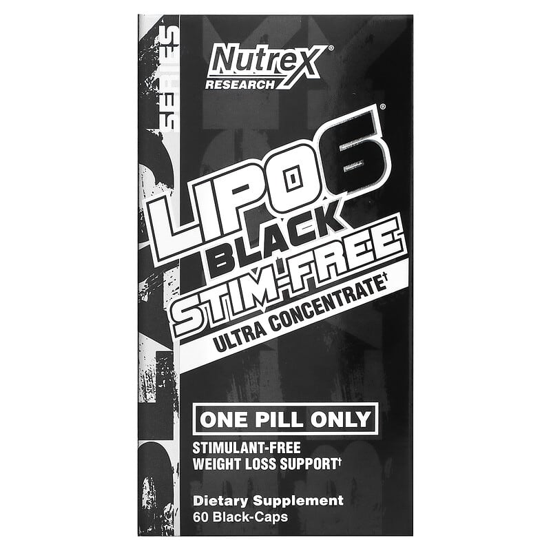 Nutrex Research LIPO-6 Black Stim-Free Ultra Concentrate 60 Black-Caps 859400007818