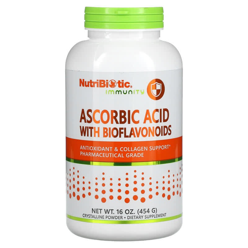 NutriBiotic Immunity Ascorbic Acid with Bioflavonoids Crystalline Powder 16 oz (454 g) 728177003012