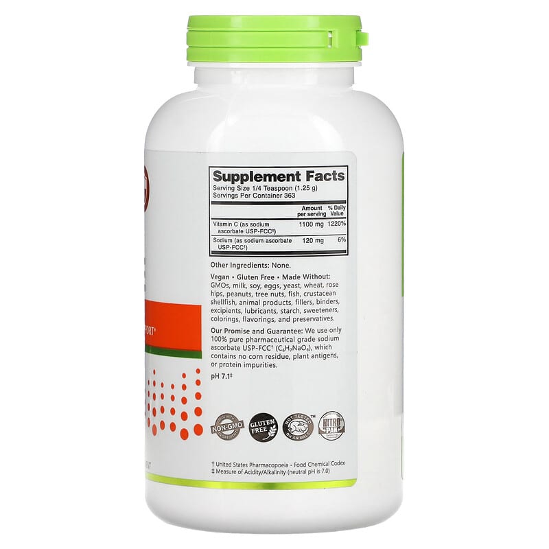 NutriBiotic, Immunity, Sodium Ascorbate, Crystalline Powder, 16 oz (454 g) 728177004514