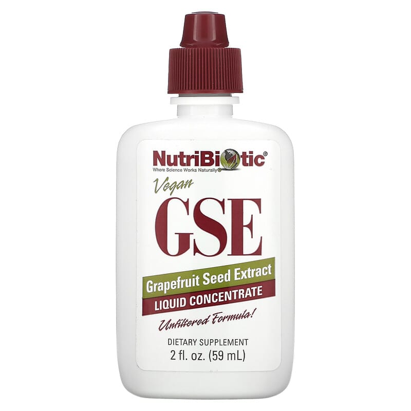 NutriBiotic Vegan GSE Grapefruit Seed Extract Liquid Concentrate 2 fl oz (59 ml) 728177010003