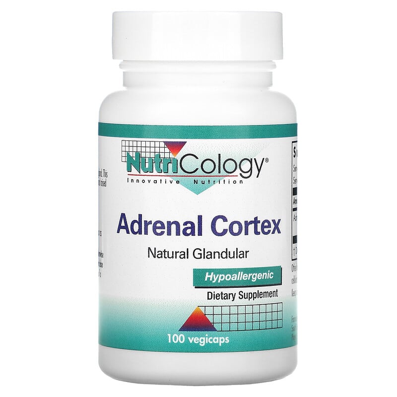 Nutricology Adrenal Cortex Natural Glandular 100 Vegicaps 713947505315