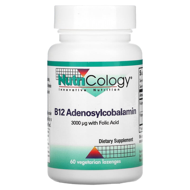 Nutricology B12 Adenosylcobalamin 60 Vegetarian Lozenges 713947565708