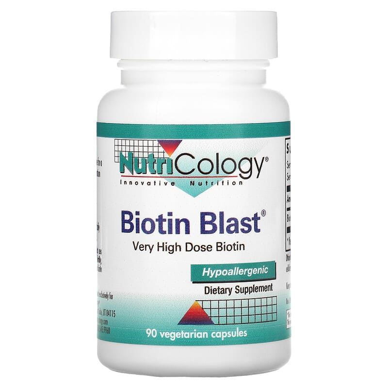 Nutricology Biotin Blast 90 Vegetarian Capsules 713947570900