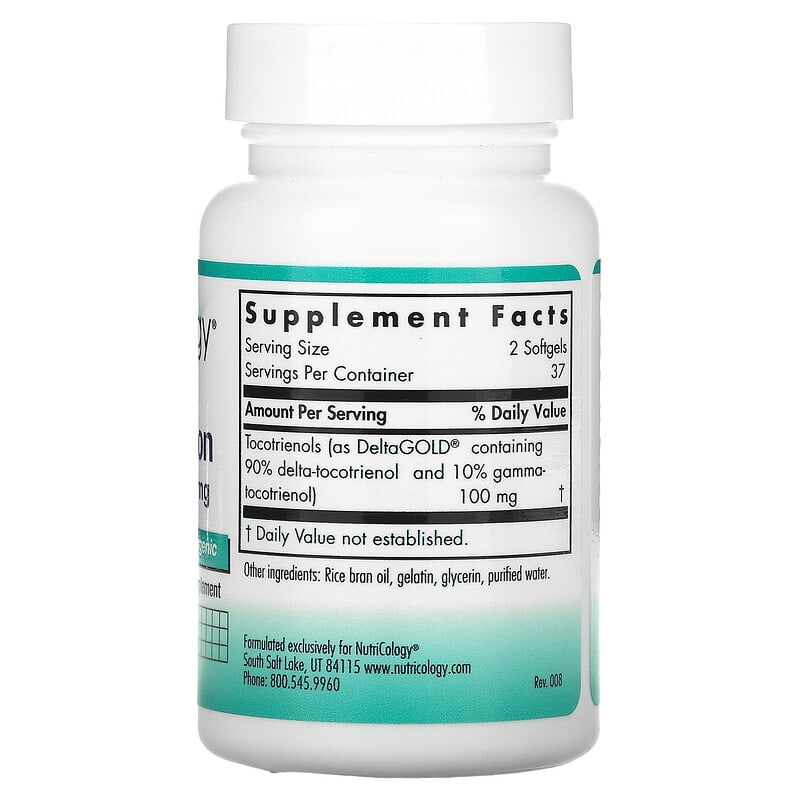 Nutricology, Delta-Fraction, Tocotrienols, 50 mg, 75 Softgels 713947552708