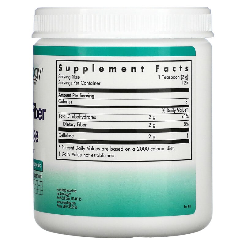 Nutricology, Dietary Fiber Cellulose, 8.8 oz (250 g) 713947521704