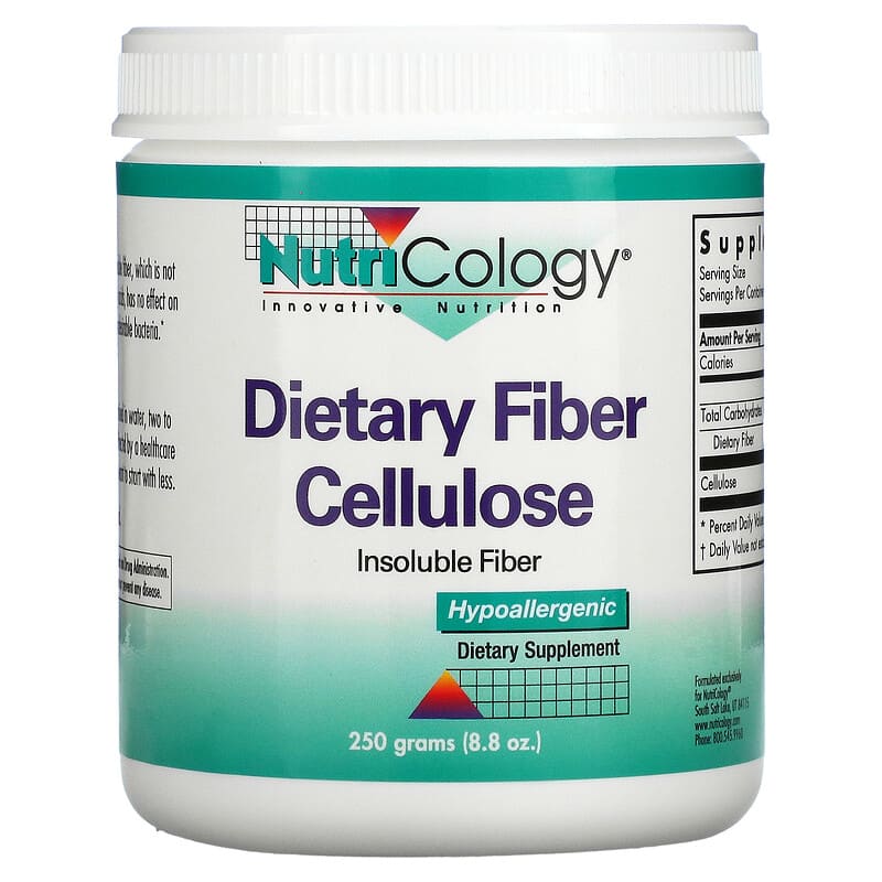 Nutricology Dietary Fiber Cellulose 8.8 oz (250 g) 713947521704