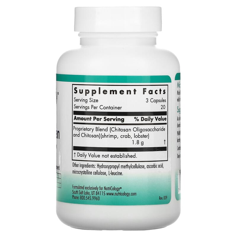 Nutricology, MicroChitosan, 60 Vegicaps 713947559905