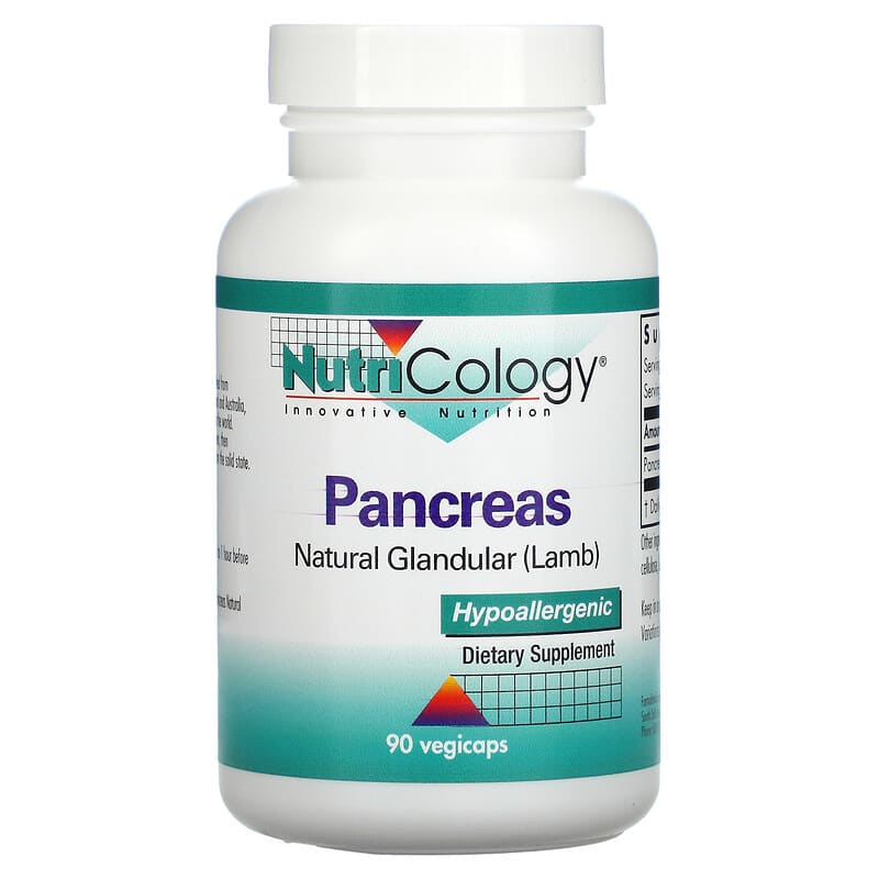 Nutricology Pancreas Natural Glandular (Lamb) 90 Vegicaps 713947516304
