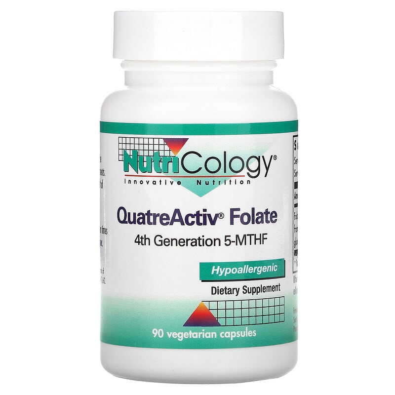 Nutricology QuatreActiv Folate 90 Vegetarian Capsules 713947565302