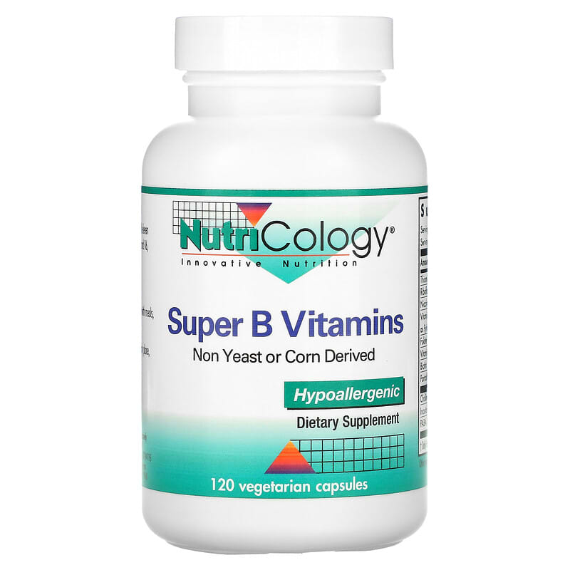 Nutricology Super B Vitamins 120 Vegetarian Capsules 713947503403