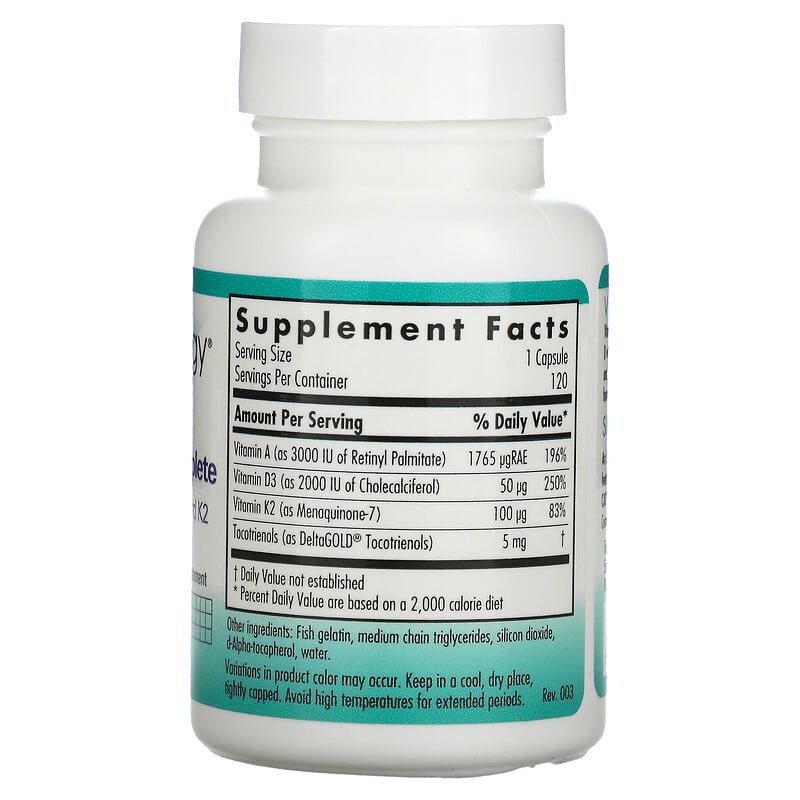 Nutricology, Vitamin D3 Complete, 120 Fish Gelatin Capsules 713947572409