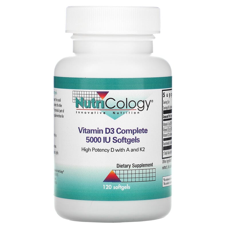 Nutricology Vitamin D3 Complete 5,000 IU 120 Softgels 713947576605