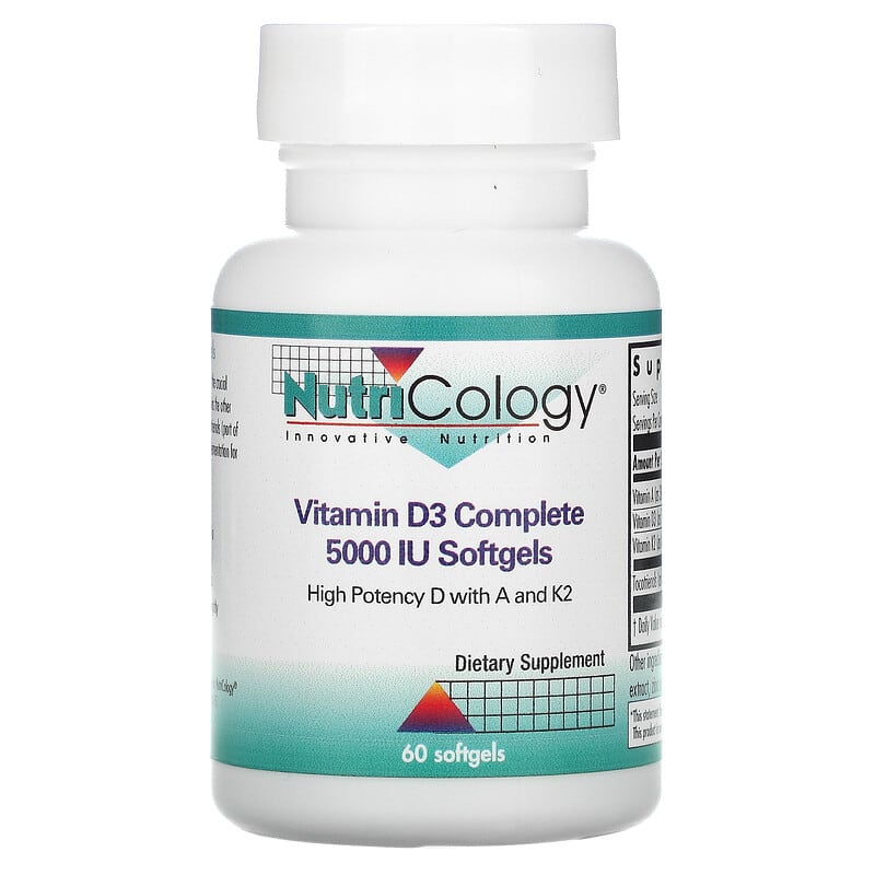 Nutricology Vitamin D3 Complete 5,000 IU 60 Softgels 713947572614