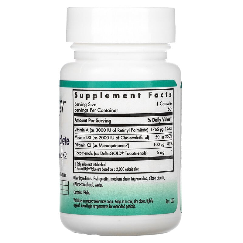 Nutricology, Vitamin D3 Complete, 60 Fish Gelatin Capsules 713947563803