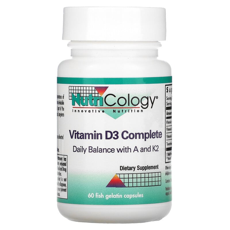 Nutricology Vitamin D3 Complete 60 Fish Gelatin Capsules 713947563803