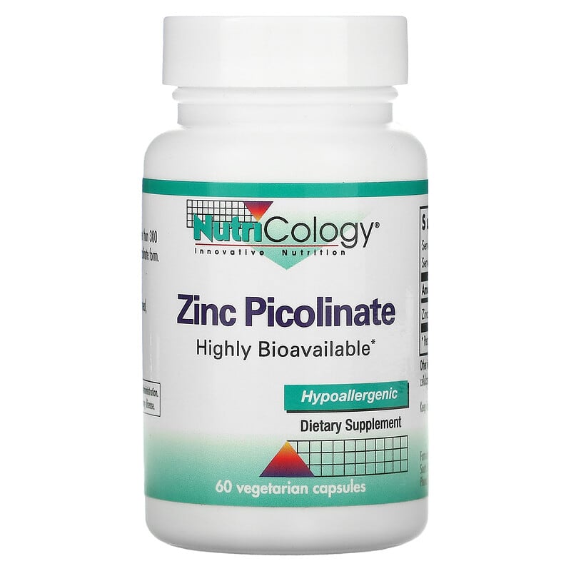 Nutricology Zinc Picolinate 60 Vegetarian Capsules 713947503007