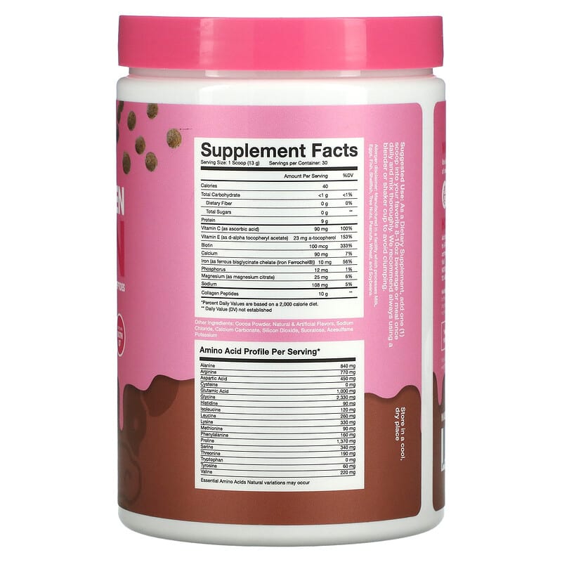 Obvi, Super Collagen Protein, Cocoa Cereal, 390 g (13.79 oz) 850026153026