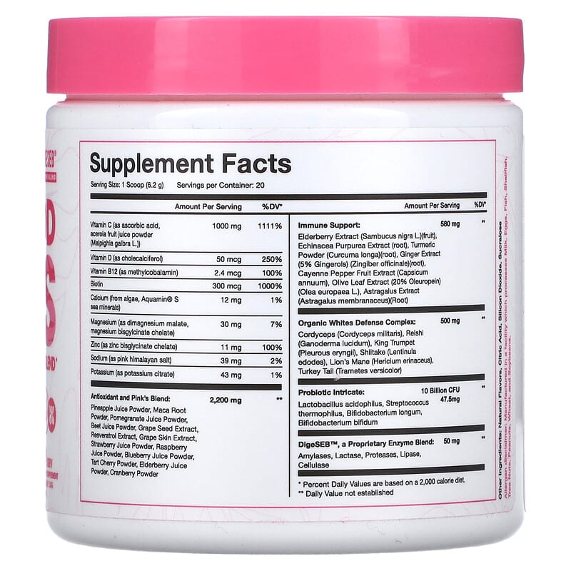 Obvi, Superfood Pinks, Pink Lemonade, 4.37 oz (124 g) 850026153088