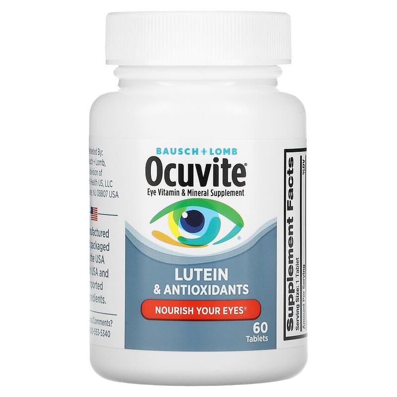 Ocuvite, Eye Vitamin & Mineral Supplement, Lutein & Antioxidants, 60 Tablets 324208387603