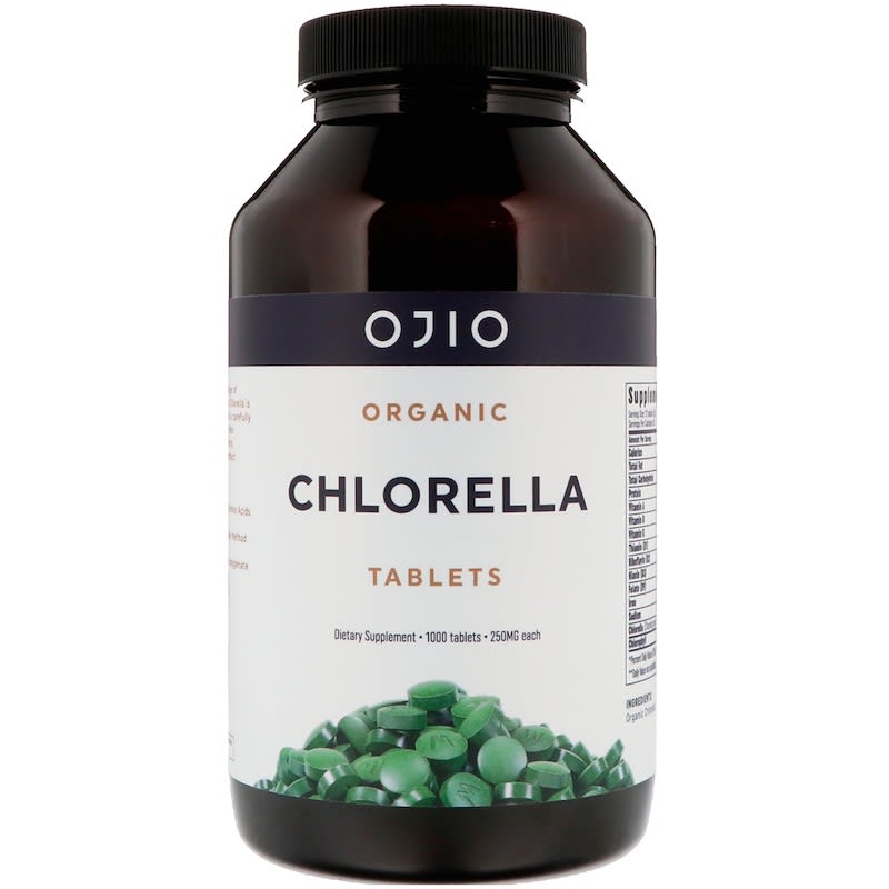 Ojio Organic Chlorella Tablets 250 mg 1000 Tablets 845772050842