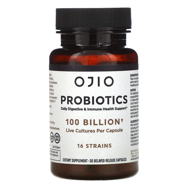 Ojio Probiotics  100 Billion  30 Delayed Release Capsules 845772037843