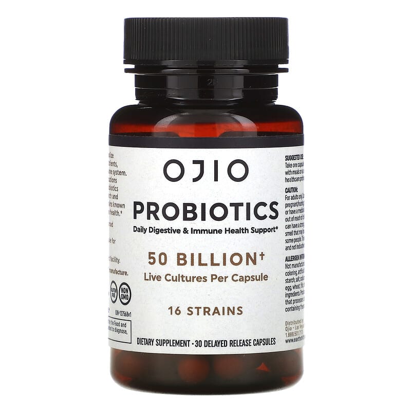 Ojio Probiotics 50 Billion 30 Delayed Release Capsules 845772037881