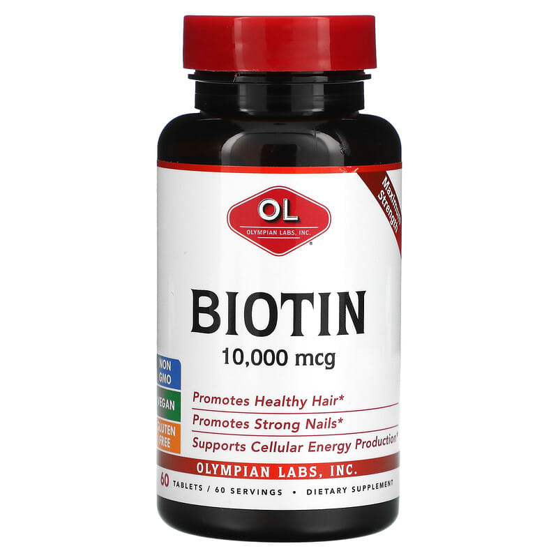 Olympian Labs Inc. Biotin 10,000 mcg 60 Tablets 710013910356