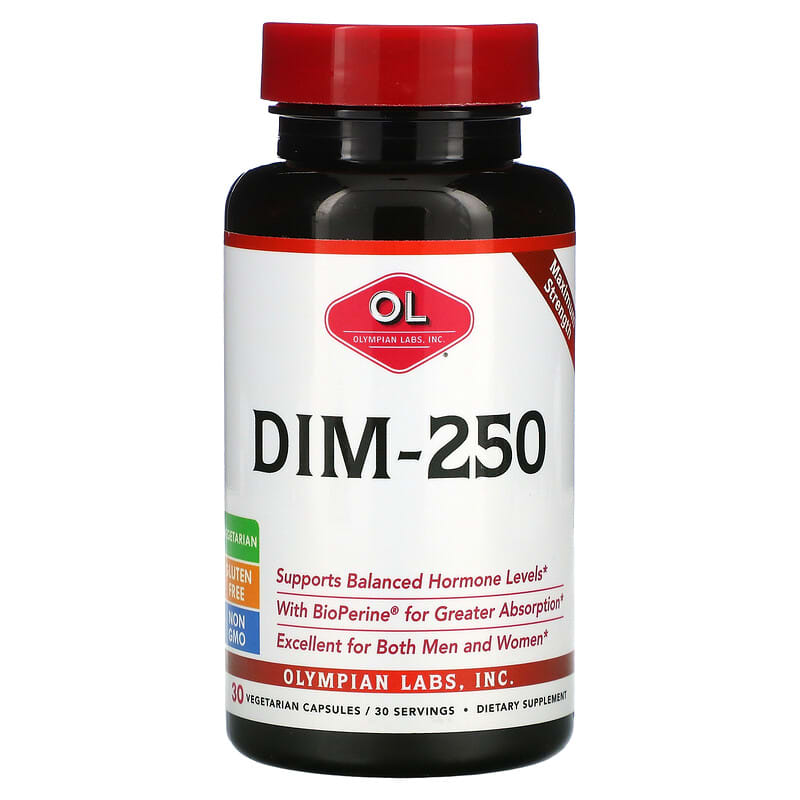 Olympian Labs Inc. DIM-250 30 Vegetarian Capsules 710013001115