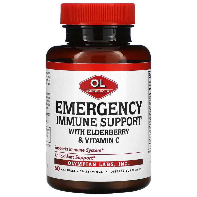 Olympian Labs Inc. Emergency Immune Support with Elderberry & Vitamin C 60 Capsules 710013912138