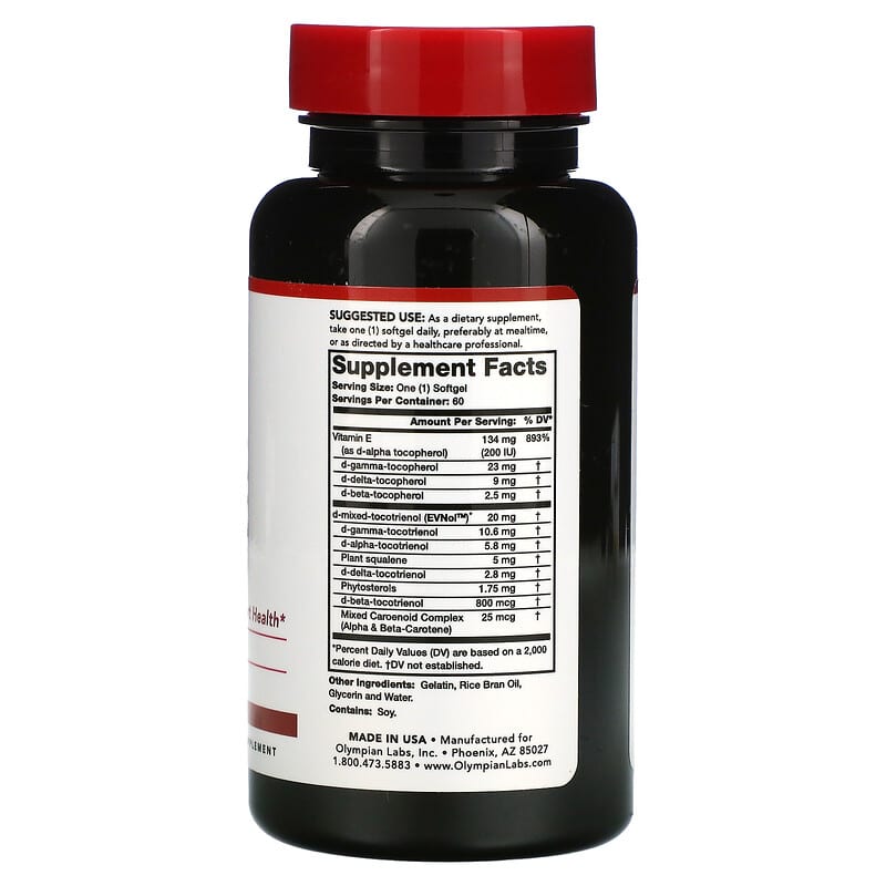 Olympian Labs Inc., Vitamin E Complete, 60 Softgels 710013030276