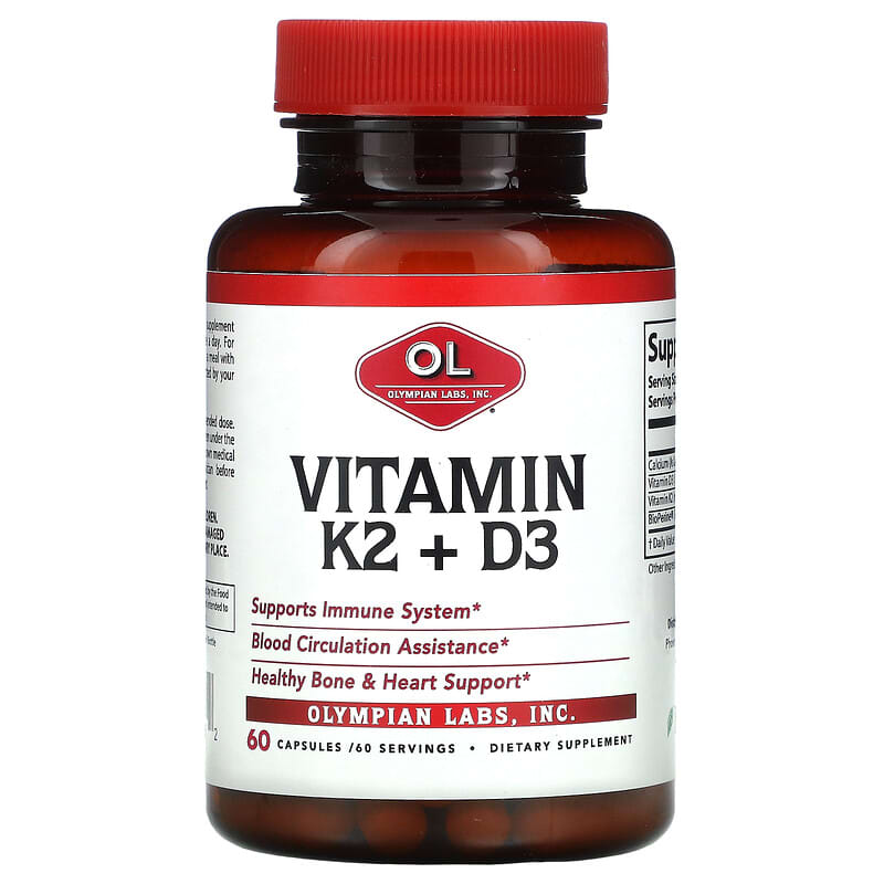 Olympian Labs Inc. Vitamin K2 + D3 60 Capsules 710013912152