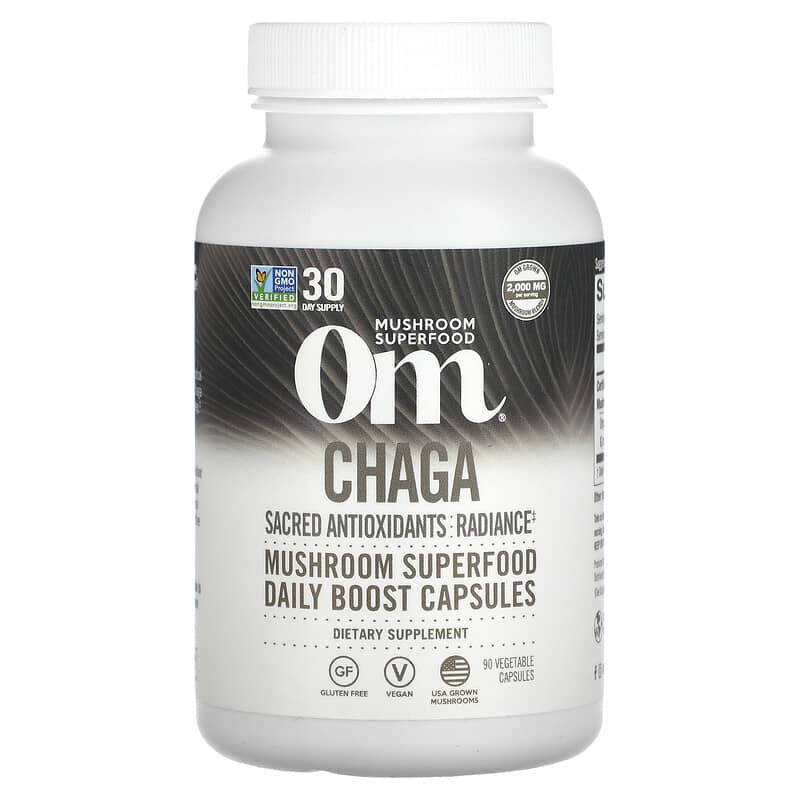 Om Mushrooms Chaga 667 mg 90 Vegetable Capsules 856210008226